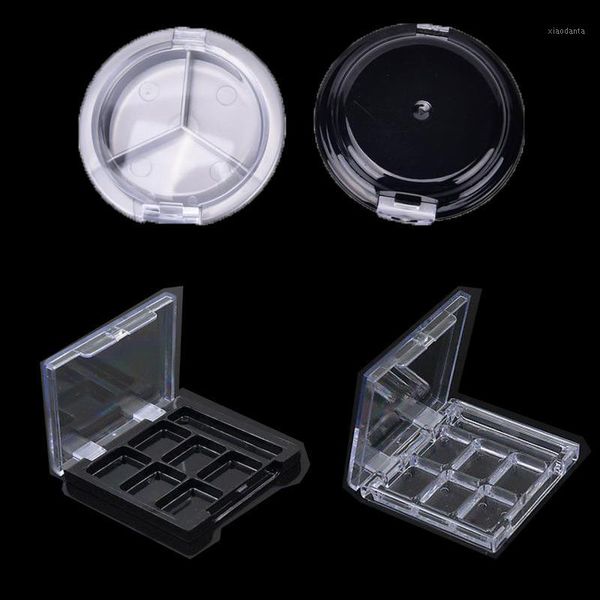 

storage bottles & jars 1pcs matte black empty magnetic cosmetics palette eyeshadow blusher diy makeup box glitter dispensing