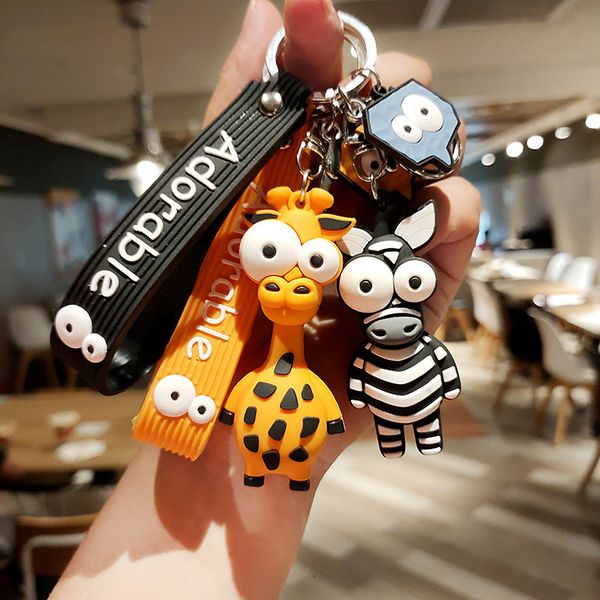 

souvenirs pendant cartoon cute giraffe gift pvc key chain trend to push small