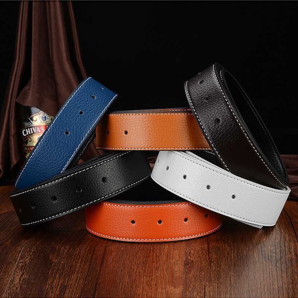 

business belts mens belt fashion men genuine leather black belts women big gold buckle smooth womens classic casual ceinture with box72-16, Black;brown