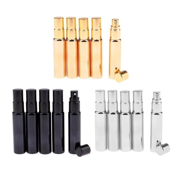 

storage bottles & jars 5x10ml portable travel glass bottle fine mist atomizer for perfume cologne refillable container