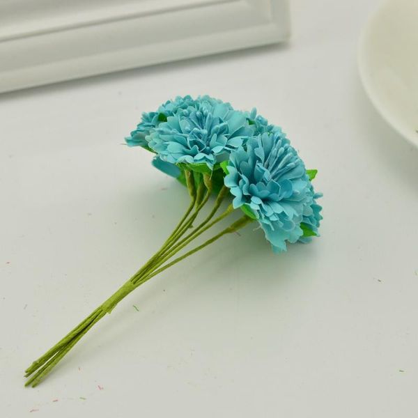 

6pcs silk florists chrysanthemum artificial flowers for wedding banquet home decoration diy wreath gift box handmade fl jlluct