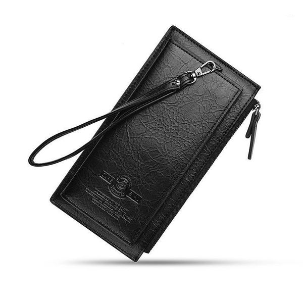 

wallets threepeas men long zipper for bags1, Red;black