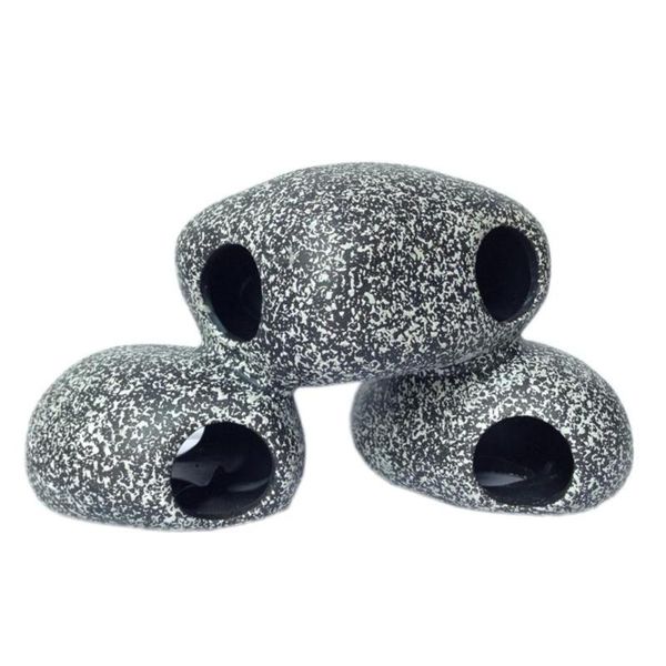 

vewturley decorations fish and shrimp breeding marbles ceramic rock cichlid stone shelter cave tank pond ornament aquarium landscaping decor