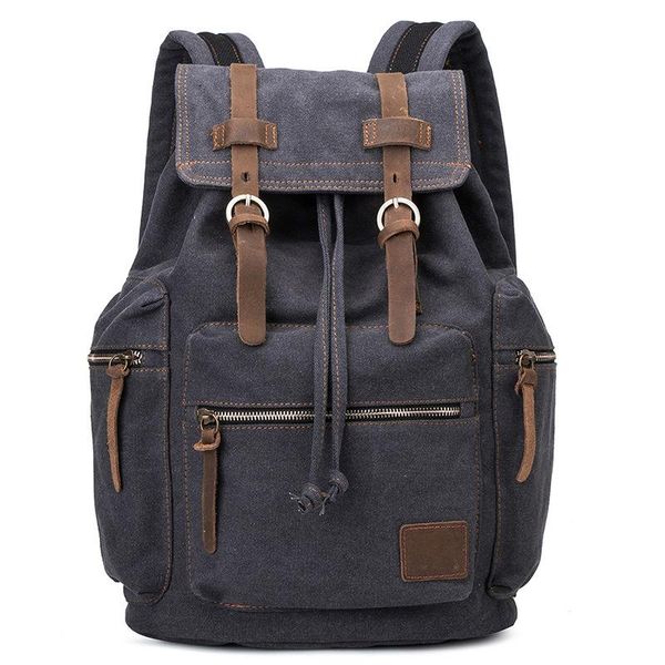 

backpack men's large capacity canvas bag school leisure business trip computer