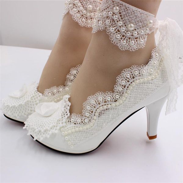 

dress shoes baoyafang bridal dress, wedding fashion lace ties three-dimensional flower white bridesmaid high heels, Black