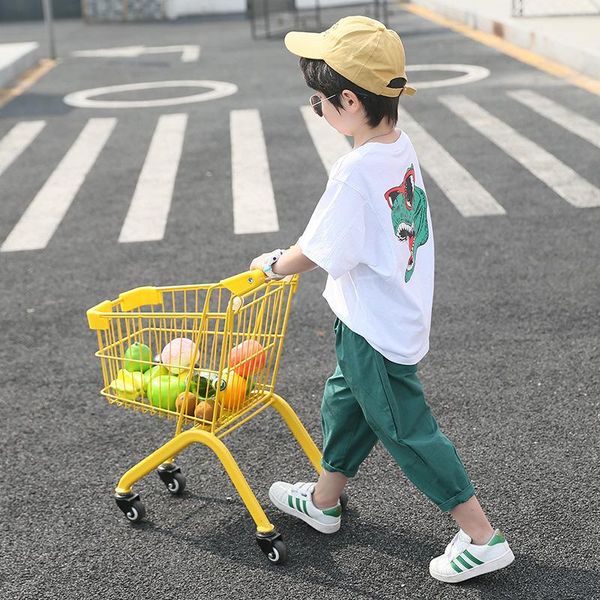 

clothing sets cuhk children's two piece summer short sleeve suit, White