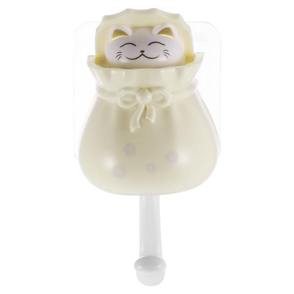 

hooks & rails cartoon cat decorative key holder no punching wall mounted adhesive coat hat rack sundries organizer for household
