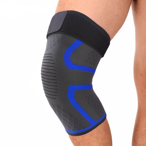 

elbow & knee pads 1 pair sport knitted basketball football running fitness breathable non-slip pressurize, Black;gray