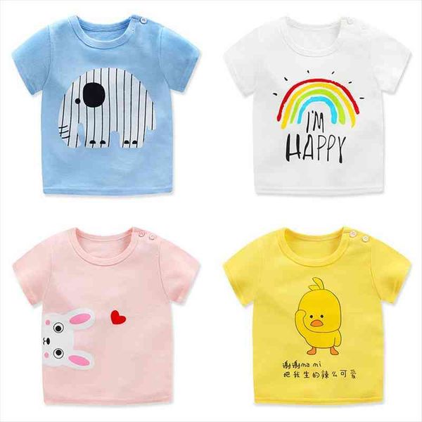 

summer t shirt for the girls and boys 100% cotton short sleeve clothes children 1 2 3 4 5 year, Blue