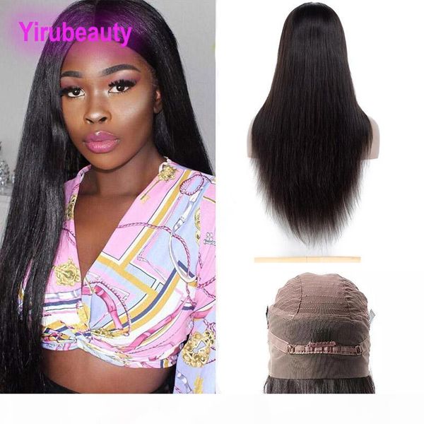 

brazilian raw virgin hair 360 lace frontal wigs 8-26inch silky straight human hair lace wig 360 frontal wigs natural color, Black;brown