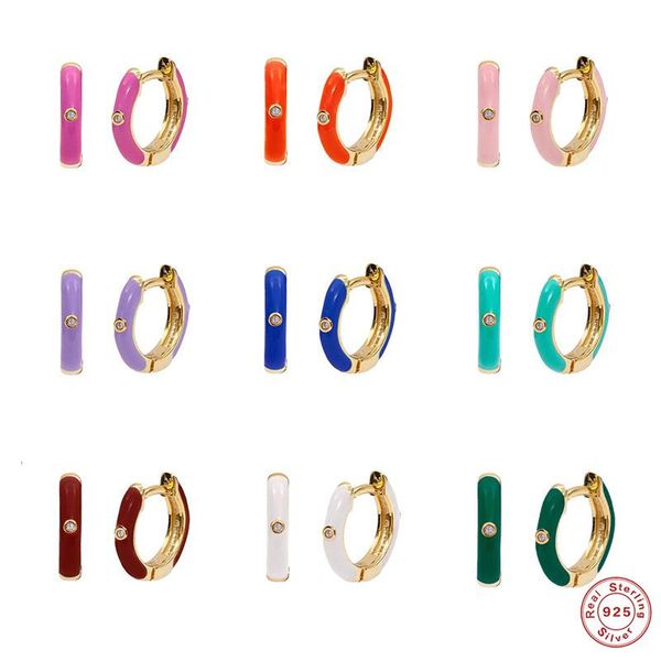 

hoop & huggie 2021 trend 925 sterling silver earrings for women earring girl piercing earings jewelry, Golden;silver