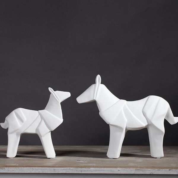 

decorative objects & figurines scandinavian style simple ceramic origami horse decoration creative crafts living room tv cabinet accessories