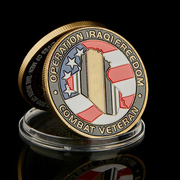

usa military challenge craft operation iraqi om combat veteran souvenir coin gift