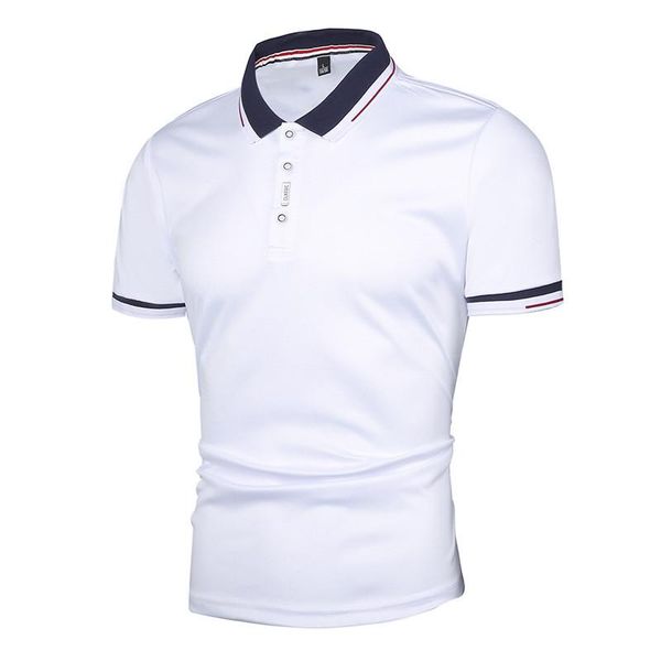 

men's polos 2021 male business shirt oversize short sleeve lapel pullover fashion t-shirt for men casual outdoor slim blouse, White;black