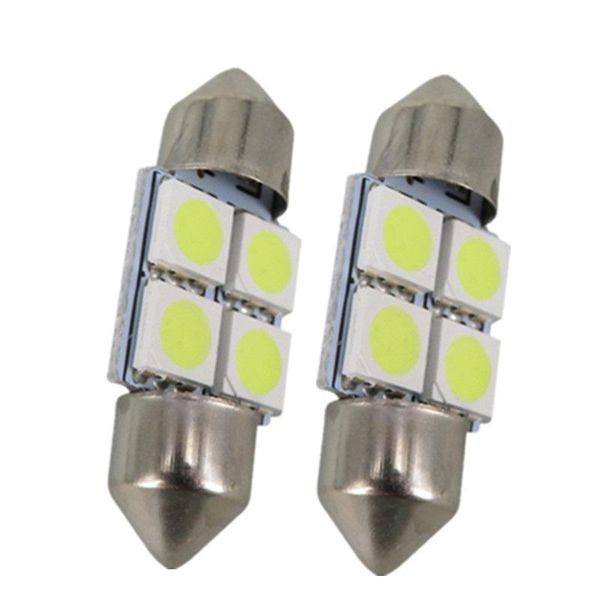 

emergency lights 2x festoon canbus 31mm c5w error 5630 5730 led smd interior white car bulbs