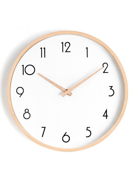 

wall clocks nordic clock modern design wooden watches home decor creative bedroom living room decoration horloge