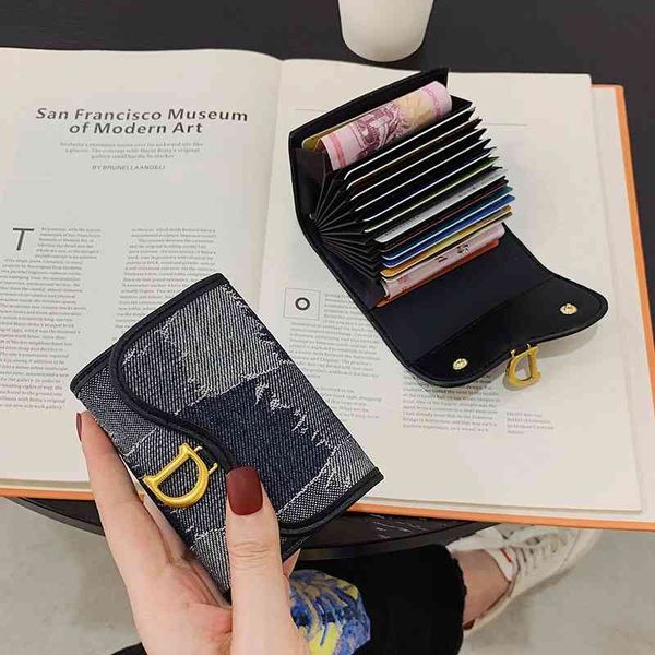 

factory store 65% off clearance sale handbag printed bag women's short buckle folding wallet multi card cover, Red;black
