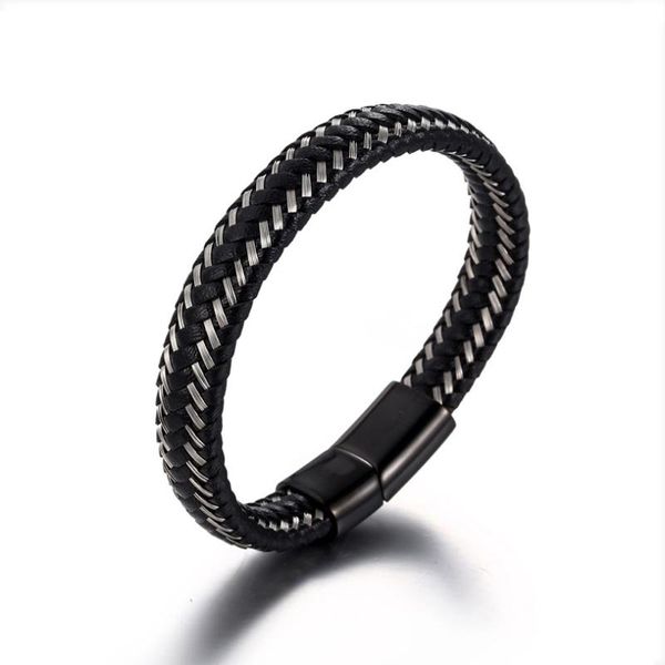 

charm bracelets nandesi jewelry men's womens braided leather cool rope wrap woven surfer , fit less 220mm wrist, Golden;silver