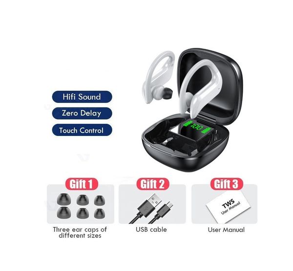 

tws wireless headphones bluetooth earphones noise canceling sports waterproof headset 9d stereo earbuds with microphone