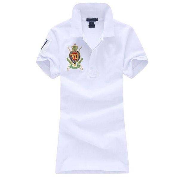 

summer fashion solid polo women shirt slim short sleeve slim shirts ladies casual clothing281s, White