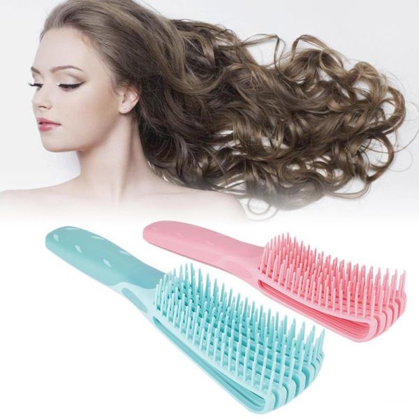 

hair brushes scalp massage comb plastic hairbrush antistatic fluffy brush styling tool, Silver