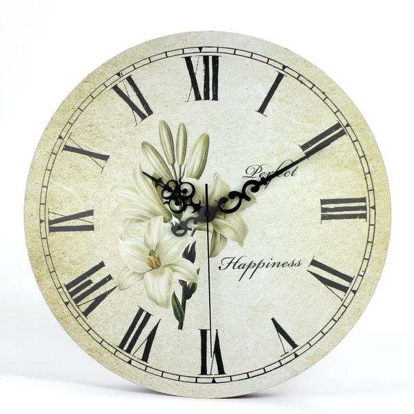 

wall clocks traditional large home decor for kitchen silent living watches accessories art vintage flower
