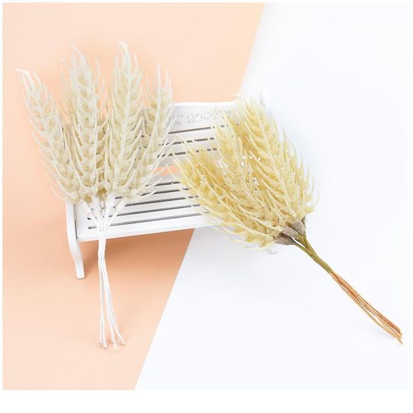 

6pcs artificial plastic flower vases for decoration ornamental flowerpot floristics diy christmas wreath fake whea jllcoc