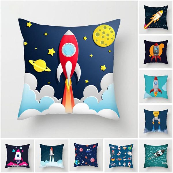 

cushion/decorative pillow cartoon spacecraft cushion cover astronaut rocket for home chair outer space decorative pillows 45*45cm unique .