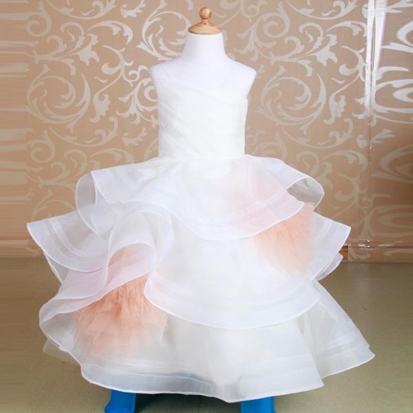 

girl's dresses stunning baby girls puffy organza straps little princess party gowns children birthday dress, Red;yellow