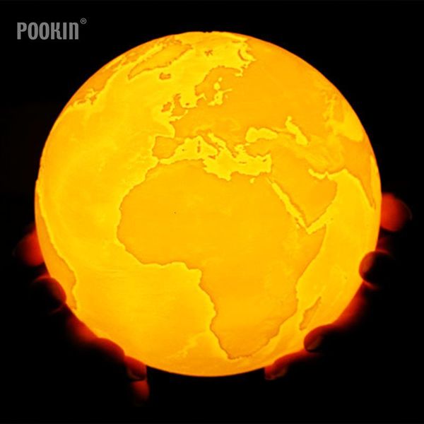 

2021 3d imprint reloadable colored earth remote night light/touch switch new light for decoration romantic present house xbp6