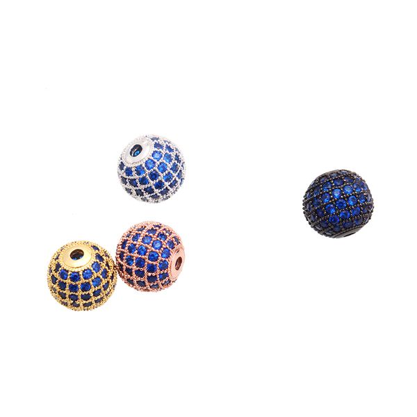 

magic fish diy ball beads for charms bracelets men&women copper blue zircon crystal jewelry acessorios wholesale pearl kralen, Bronze;silver
