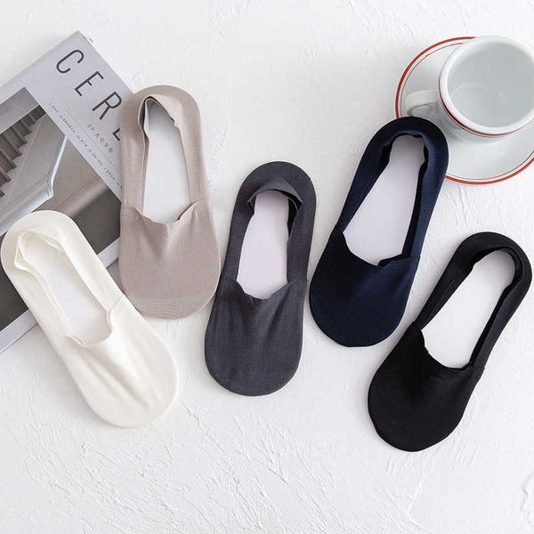 

boat men deep invisible thin socks all silica gel anti-slip modier cat, Black