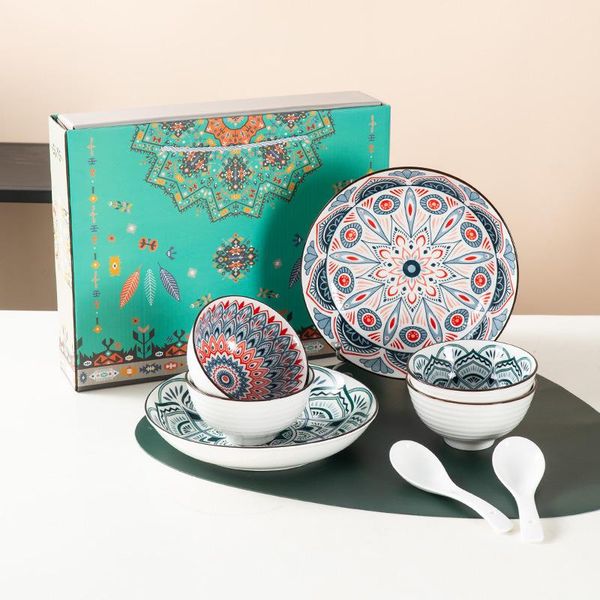 

dinnerware sets bohemian ceramic tableware set bowl spoon exotic gift box