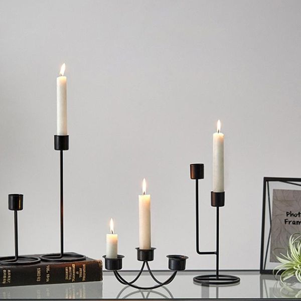 

candle holders nordic style candlestick iron light luxury bar party living room wedding decoration bougeoir home decor
