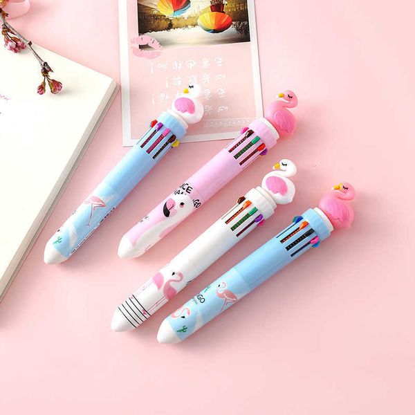 

pen korean stationery flamingo learning gift plastic multi color creative ball point