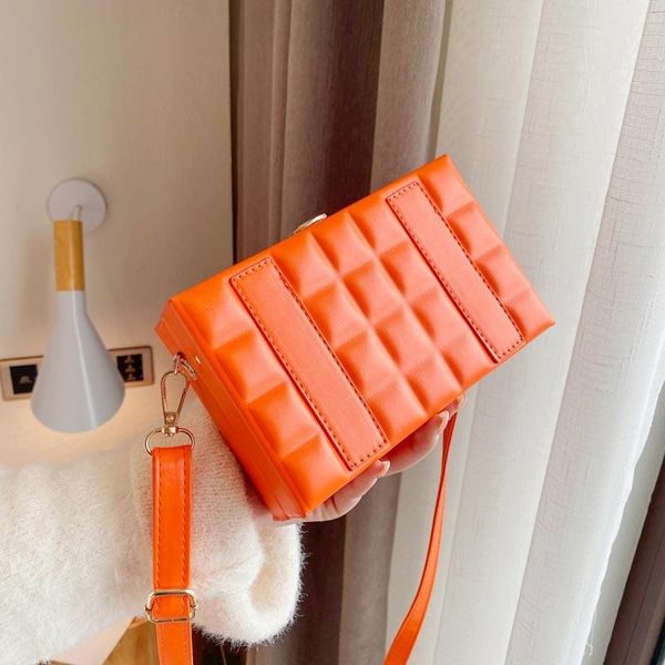 

shoulder bags square box bag vintage mini pu leather crossbody for women 2021winter trend handbag lady travel clutch