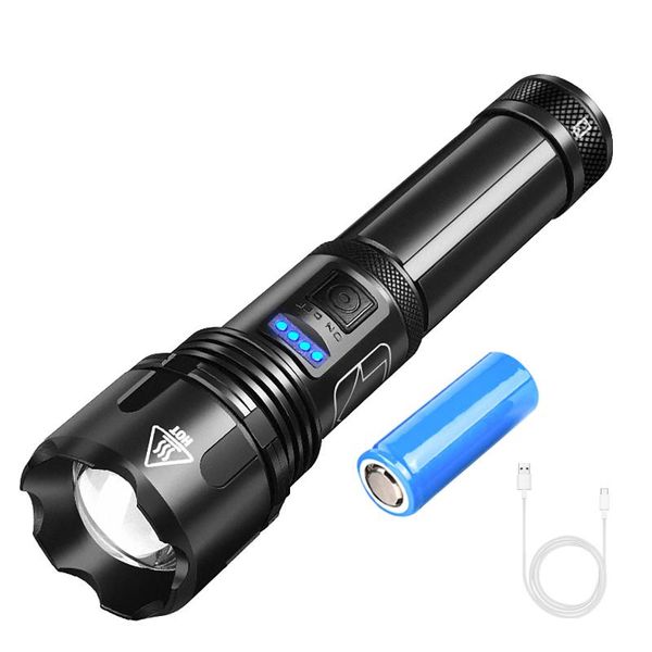 

flashlights torches powerful led portable waterproof tactical usb rechargeable camping lantern zoomable focus torch light lamp#g3