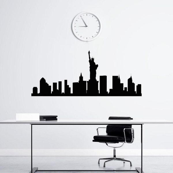 

wall stickers york cityscape silhouette sticker skyline office college dormitory living room home decor decal cs2