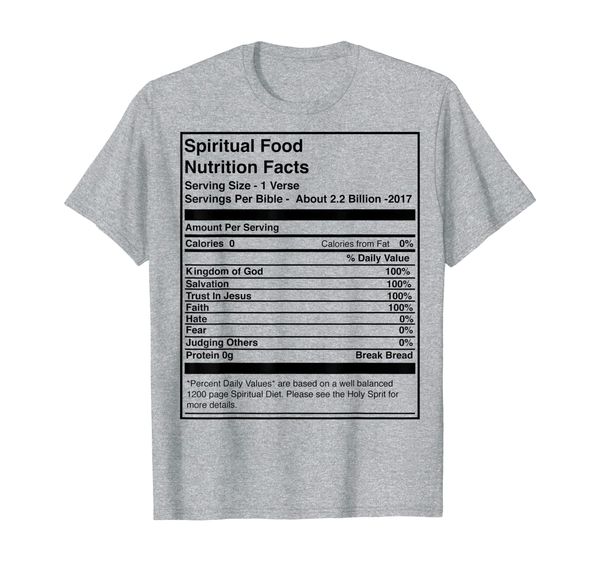 

spiritual food jesus faith based christian t-shirt, White;black