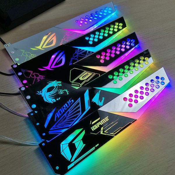 

5v/12v vga support customizable gpu holder aura sync water cooler custom mod mirror gpu bracket acrylic rog faith
