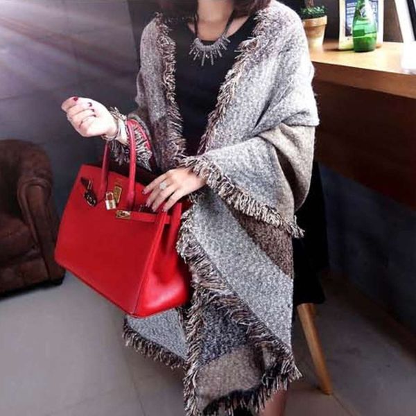 

korean students' circle yarn plaid scarf for men and women, Blue;black