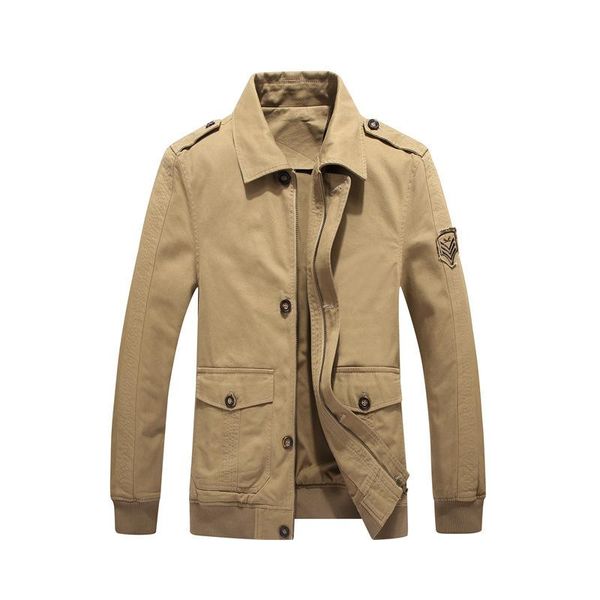 

men's jackets 2021 for men clothing tooling spring and autumn lapels cotton clothes thin casual coat, Black;brown
