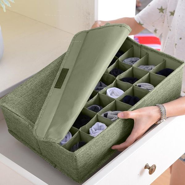 

storage drawers adjustable 30 compartment underwear divider closet organizer bra ties socks container portable boxes washable
