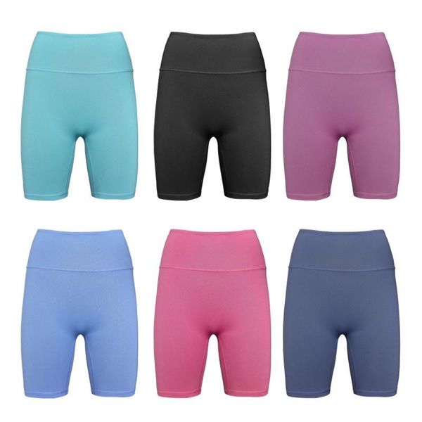 

yoga outfit super elasticity sports leggings women high waist fitness pants running solid seamless knee length workout xxs-l