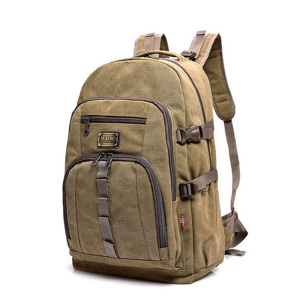 

backpack brand military canvas men student school bags for teenage boy vintage male notebook lapback pack solid travel