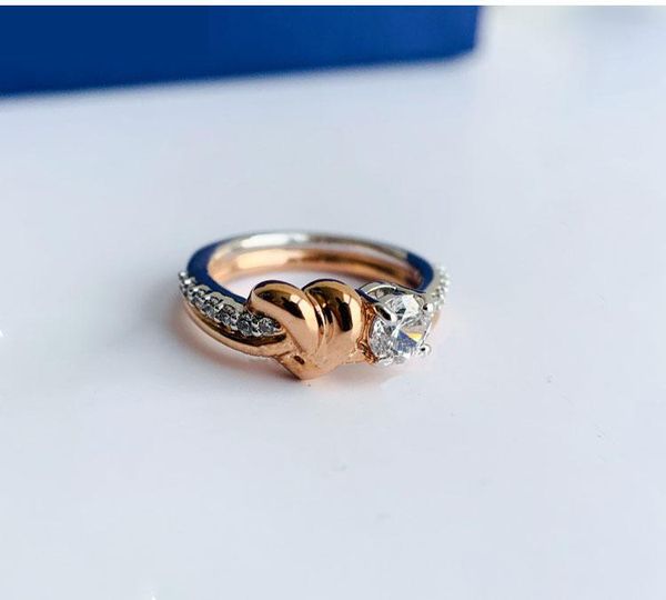 

cluster rings swa elegant white heart romantic ring, Golden;silver