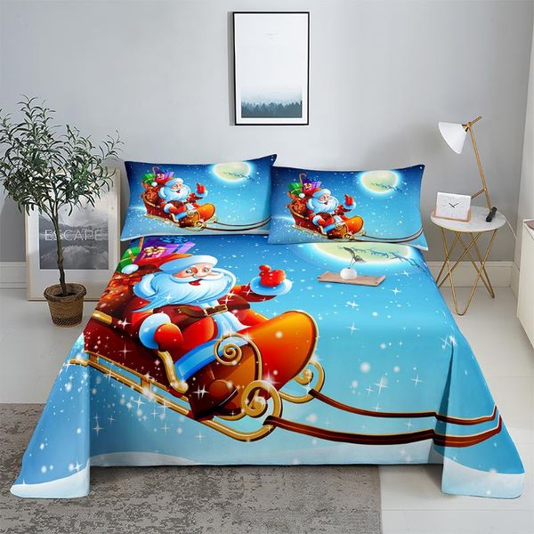

sheets & sets sled car 0.9/1.2/1.5/1.8/2.0m digital printing polyester bed flat sheet with case print bedding set