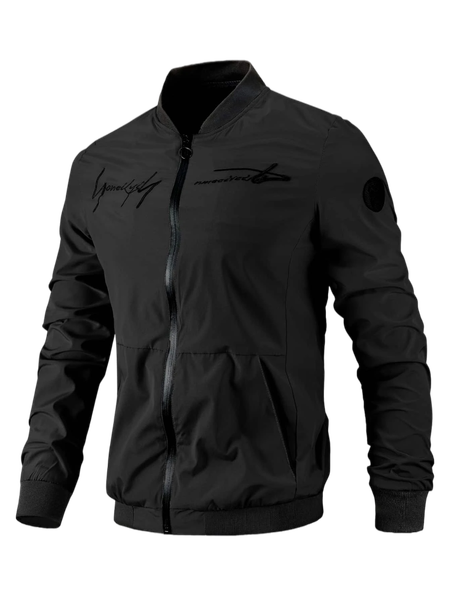 

men's jackets men letter embroidery bomber jacket, Black;brown