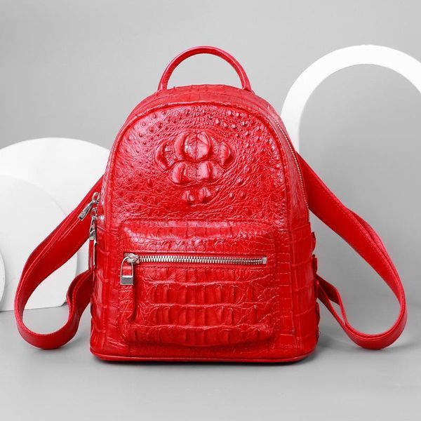 

crocodile leather backpack women's backpack large capacity travel bag fashion versatile leather women's bag 2021 new