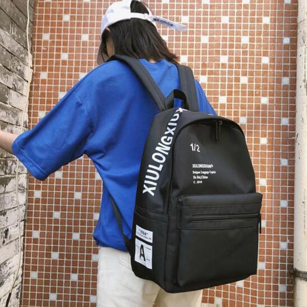 

backpack letter schoolbag for girls travel bag school female lapladies shoulder mochila